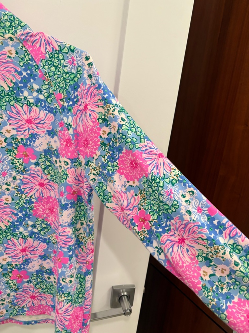 Lilly Pulitzer Melena UPF 50+ Quarter Zip Popover in Multi Lil Soirée All Day L - Picture 11 of 13